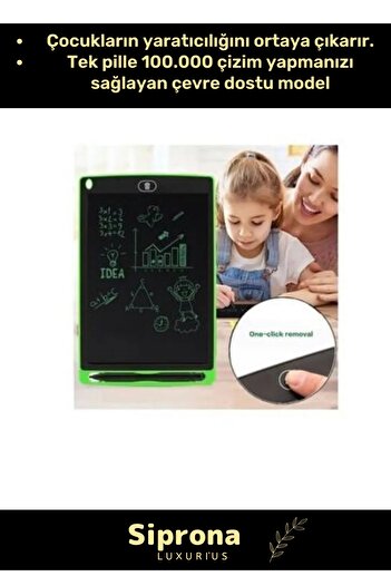 Rosa Sipresso Digital Drawing Tablet with Lcd Screen and Pen Writing Board Smart Kids Tablet for Painting Picture 8.5 Inch