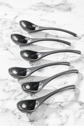Meleni Home 24 Pieces Spice Spoons - Spice Bowl Sugar Jam Spoon Set Anthracite