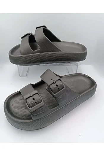 Akınal Bella AKINAL BELLA DOUBLE BUCKLE COMFORTABLE SOLE WATER RESISTANT SLIPPERS