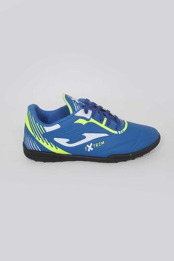 DÜNYA MAĞAZA Young Boys' New Season Light Blue Black Sole Colorful Lace-Up Astroturf Football Shoes