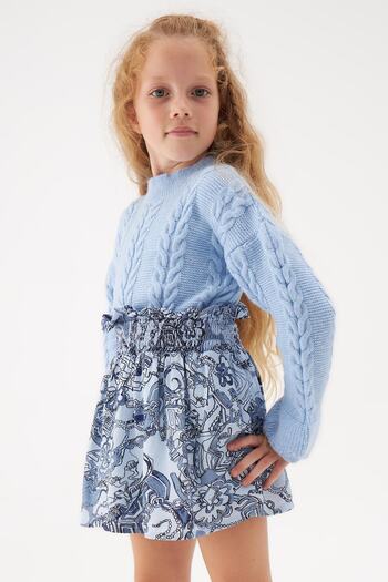 Tyess Girl Patterned Skirt 22fw0tj4307