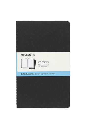 Moleskine Cahier Large 3-Point Journal Notebook, 13x21cm Black