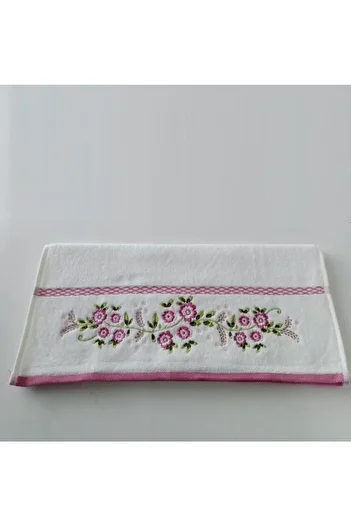 Özdilek Azalea 50*90 cm Embroidered Towel White Lilac