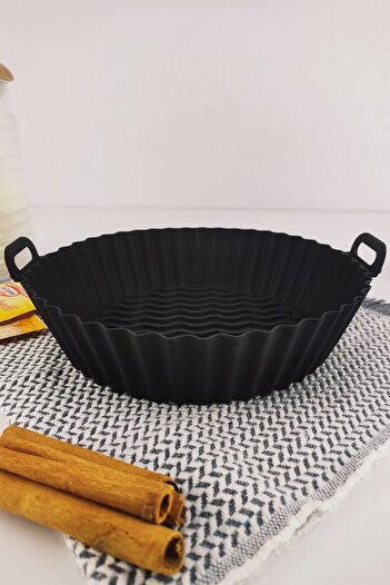 Digithome Fireproof Non-Stick Silicone Handle Airfryer Mold 20 Cm Black – Thn75823 C1-1-18
