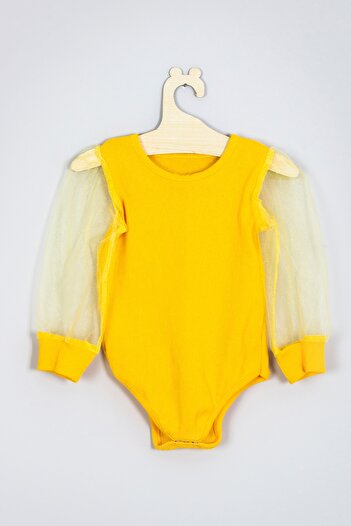 ADABEBEK Body with Tulle Sleeves and Ribbed Snaps 004