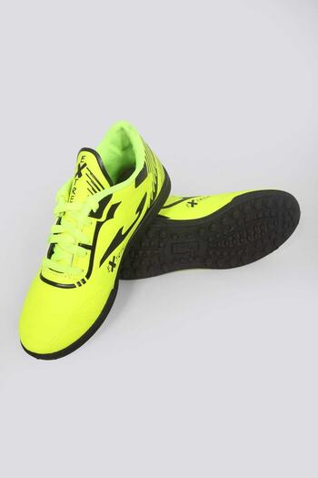 DÜNYA MAĞAZA Young Boys' New Season Light Green Black Sole Colorful Lace-Up Astroturf Football Shoes