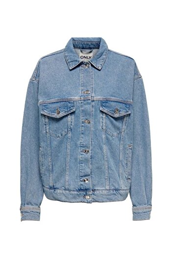 ONLY Ls Dnm Jacket Cro Women's Coat & Jacket - O15285816 Medium Blue Denim