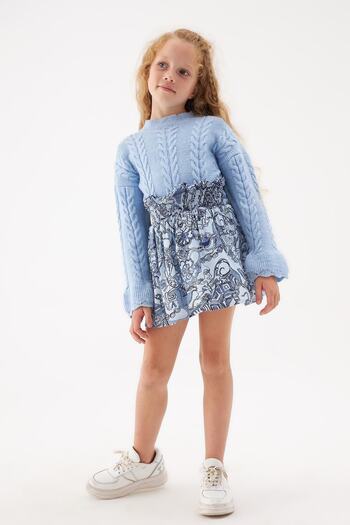 Tyess Girl Patterned Skirt 22fw0tj4307