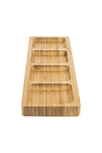 Naturalove Bambu Sunum Tabağı - 4 Bölmeli