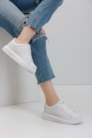 en7 Women's White Sneakers 0156
