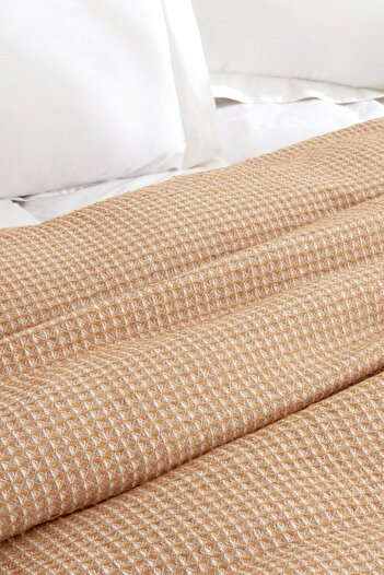 Karaca Home Flow Double Waffle Pike 200x230 cm Mustard