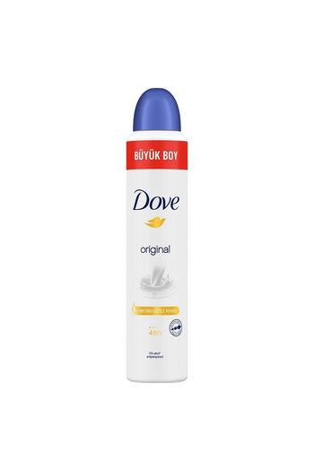 Dove Kadın Sprey Deodorant Original 1/4 Nemlendirici Krem Etkili Büyük Boy 200 Ml