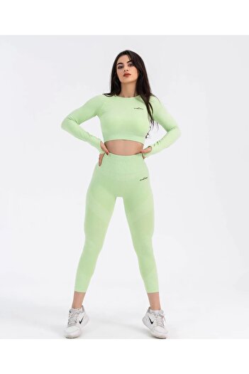 GYMXPRO Ανοιχτό πράσινο Αθλητικό κολάν χωρίς ραφές Push-up - Συλλέκτης