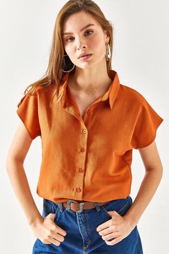 Olalook Women's Tile Bat Viscose Shirt GML-19000612