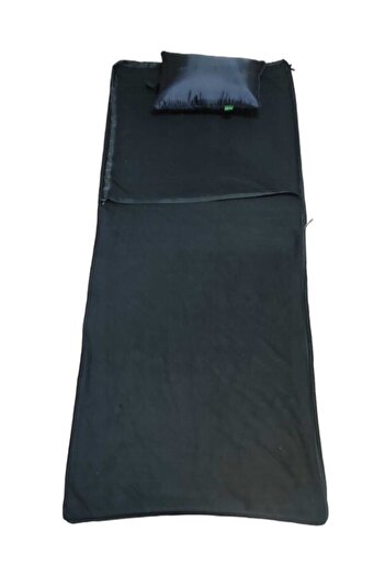 CAMP STORY DEP FLEECE BLANKET TYPE PILLOWED SLEEPING BAGS BLACK