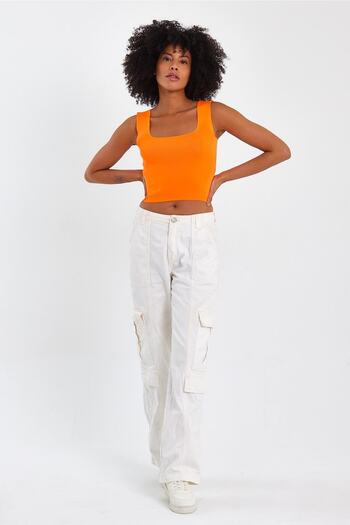 ALEXANDERGARDI AlexanderGardı Square Collar Crop Tank Top - A90779-S