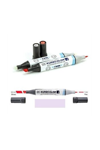 Zig Kurecolor Twin S Graphic Drawing Pen 821 Pale Gray