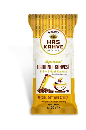 Has Kahve Single Drinker Special Ottoman Coffee 12 Pieces * 20 Gr