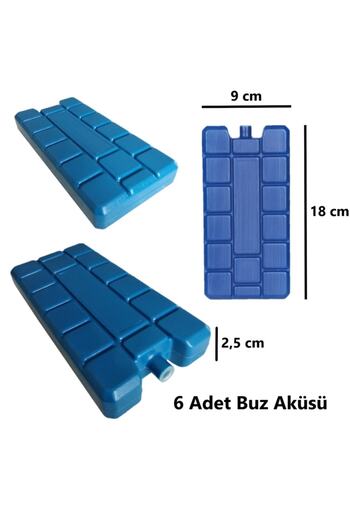 3 Ice Battery 6 Pieces Quality Cold Holder Picnic Beach Travel Camping Outdoor Thermos