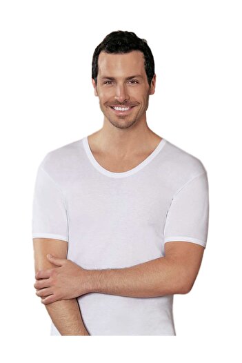Şahinler 6 Pieces of 100% Cotton Men's Half Sleeve Undershirt