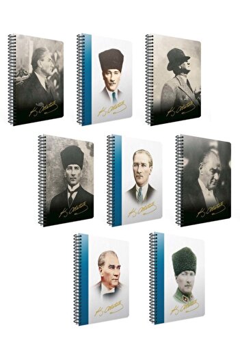 Gıpta Ataturk Daily 2020 Agenda - Striped Spiral 17x24 cm Poster