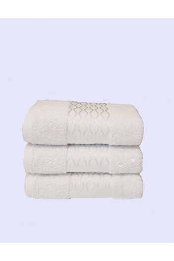 Özdilek 3 Pieces Elissa Hand and Face Towel White