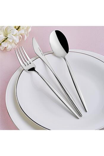 Karaca Stainless Steel Lisbon 60 Pieces 12 Person Machine washable Cutlery Set