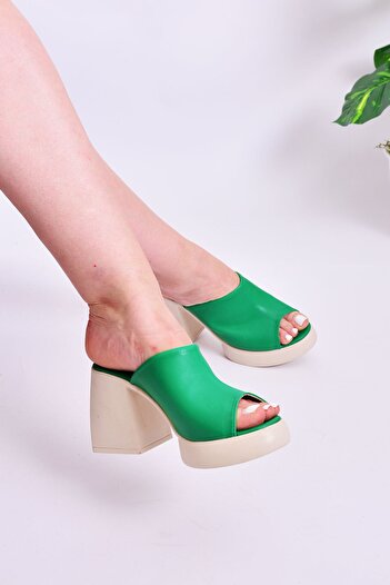 FOLLOWHER Women's High Thick Heels New Style Slippers