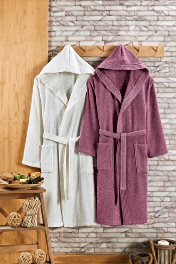Regulus Home Hooded Bathrobe Set of 2