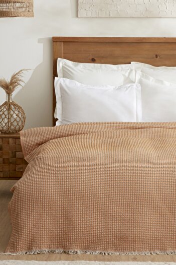 Karaca Home Flow Double Waffle Pike 200x230 cm Mustard