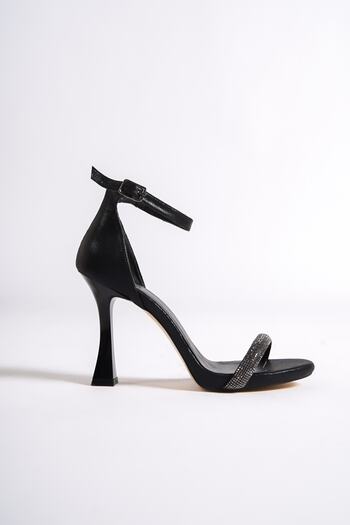 Modabuymus Black Single Strap Platform Goblet Heeled Evening Dress Shoes - Yuffy