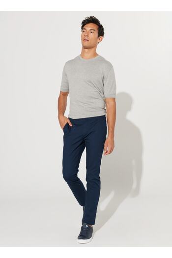 ALTINYILDIZ CLASSICS Normal Waist Narrow Leg Slim Fit Navy Blue Men's Trousers 4a0123200091