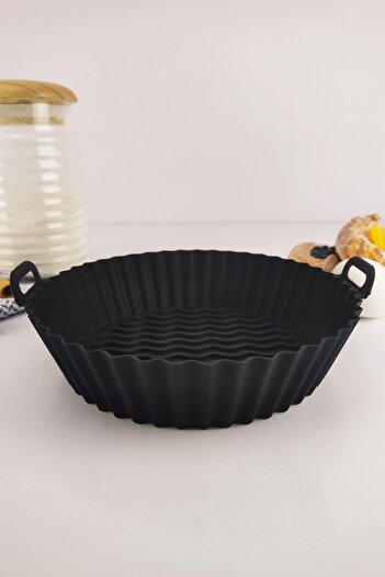 Digithome Fireproof Non-Stick Silicone Handle Airfryer Mold 20 Cm Black – Thn75823 C1-1-18