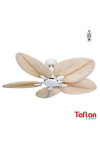 Kaşkar / Taflan 5 Palmiye Kanatlı Tavan Vantilatörü Beyaz T52045