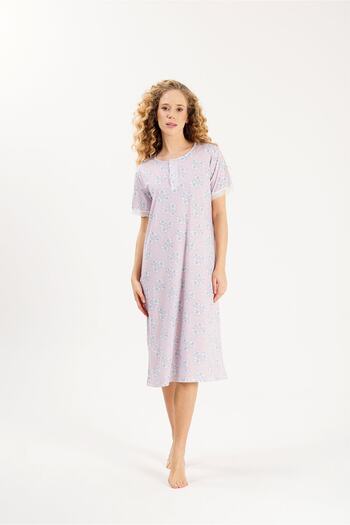 Yeni İnci Women's Button Detail Short Sleeve Nightwear