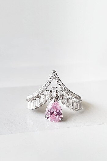 MorMajor Silver İTHAL ÖZEL FANCY KESİM PRENSES GÜMÜŞ YÜZÜK