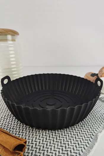 Digithome Fireproof Non-Stick Silicone Handle Airfryer Mold 20 Cm Black – Thn75825 C1-1-18