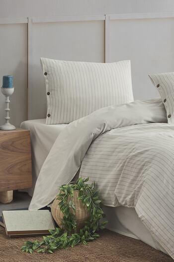 Berolige Easy Refine Blue Double Washed Yarn Paint Duvet Cover Set
