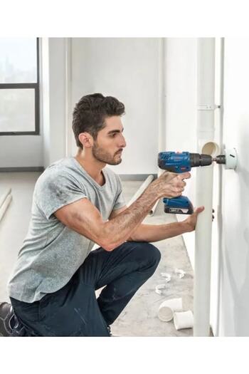 Bosch Gsb 180-LI Şarjlı Darbeli Matkap Çift Akülü 18V 2Ah Akülü Vidalama + 103 Parça Matkap Ucu Seti