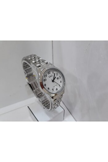 Q&Q C27a-001py, with calendar, 3 Atm Waterproof, Steel Cord Wristwatch