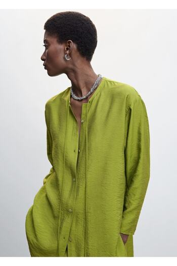 MANGO Woman Satin Lace Blouse