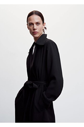 MANGO Woman Belted Flowy Trench Coat