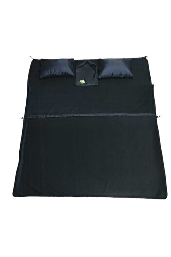 CAMP STORY DEP FLEECE PILLOWED DOUBLE SLEEPING BAGS BLACK