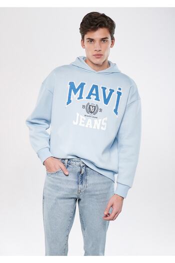 Mavi Φούτερ με τυπωμένο λογότυπο 0610942-70803
