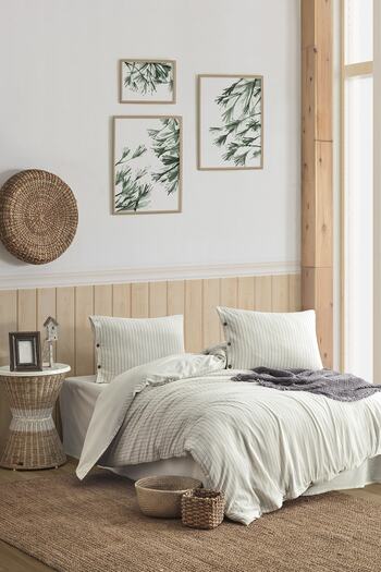 Berolige Easy Refine Green Double Washed Yarn Paint Duvet Cover Set