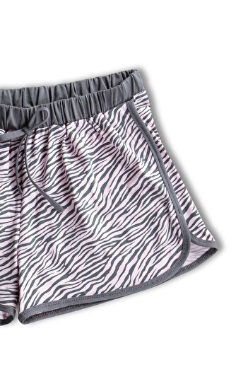 HNX Cotton Patterned Women's Mini Shorts with Piping