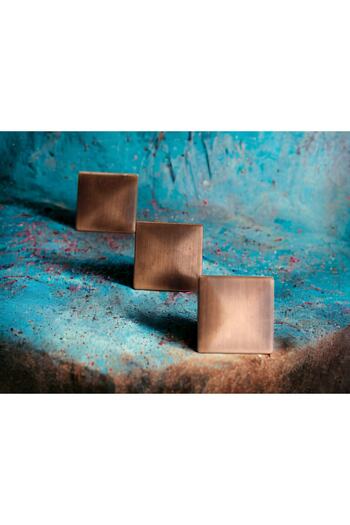 Dizaynhouse Copper Distressed Square Handle Cabinet And Drawer Handle