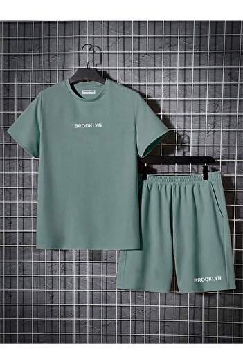 Keywest Men's Brooklyn Printed Summer Shorts T-Shirt Set