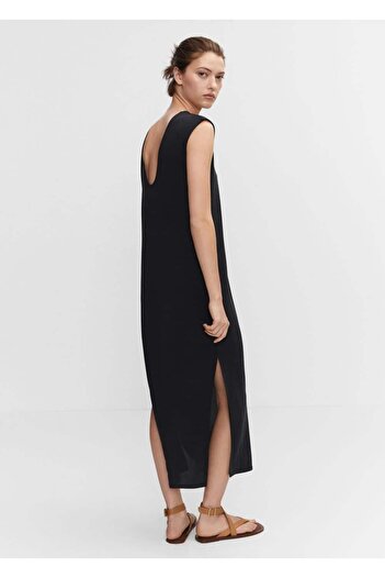 MANGO Woman Yırtmaçlı Modal Elbise