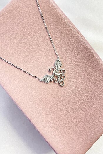 Rossalia Kadın Minimal Anka Kuşu Kolye 925 Ayar Gümüş